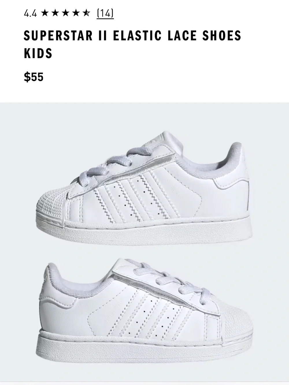 Toddler superstar II sneakers